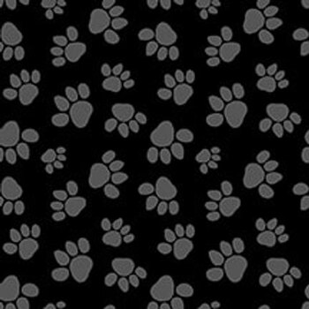 Paw-sitively Awesome 7453-99 Black by Sweet Cee Creative from Studio E Fabrics