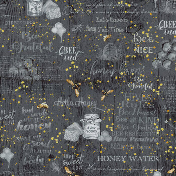Honey Bee Farm CD2389-GREY from Timeless Treasures Fabrics