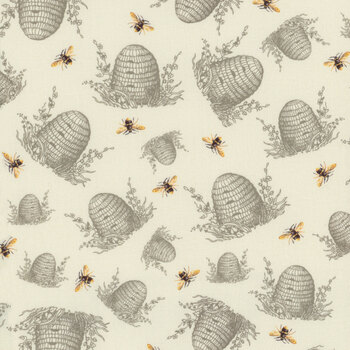 Honey Bee Farm CD2390-BEIGE from Timeless Treasures Fabrics