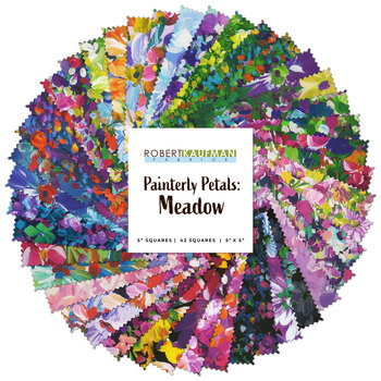 Painterly Petals - Meadow  Charm Squares from Robert Kaufman Fabrics