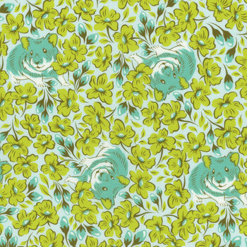 Besties PWTP218.CLOVER Chubby Cheeks by Tula Pink for FreeSpirit Fabrics REM