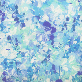 Painterly Petals - Meadow 22274-4 Blue from Robert Kaufman Fabrics