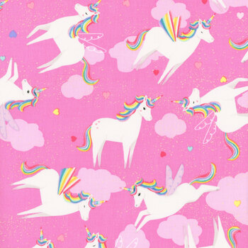 Unicorn Love Y3601-76 Light Fuschia from Clothworks