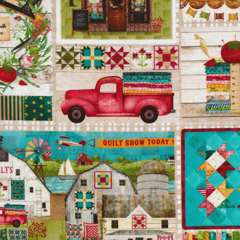 Shop Hop 21699 Multi by Beth Albert for 3 Wishes Fabrics