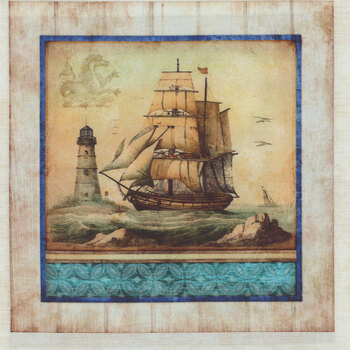 Siren's Call 29991-E Nautical Patches by Dan Morris for Quilting Treasures Fabrics