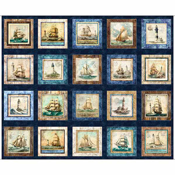 Siren's Call 29991-N Nautical Patches by Dan Morris for Quilting Treasures Fabrics