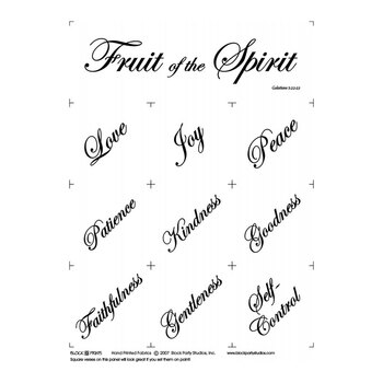 Fruit of the Spirit Panel - White