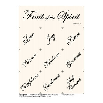Fruit of the Spirit Panel - Natural
