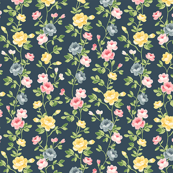 Laurel 53834-7 Navy by Whistler Studios for Windham Fabrics