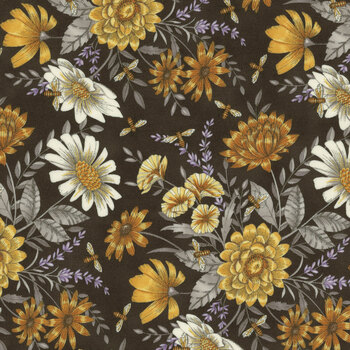 Honey & Lavender 56083-17 Charcoal by Deb Strain for Moda Fabrics