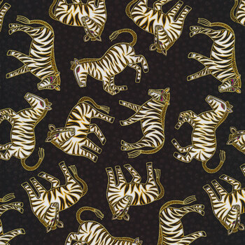 Earth Song Y4021-3M Digital Zebras by Laurel Burch from Clothworks