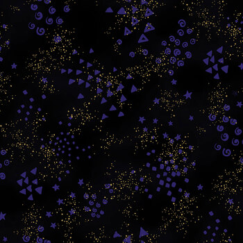 Laurel Burch Basics Y0808-3M Black Metallic from Clothworks