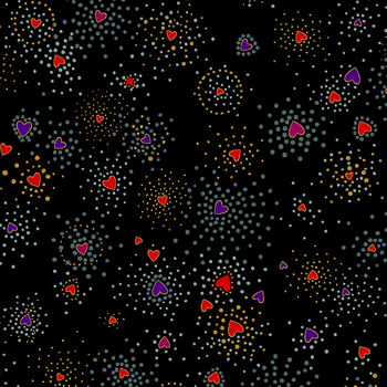 Laurel Burch Basics Y1124-3M Black Metallic from Clothworks
