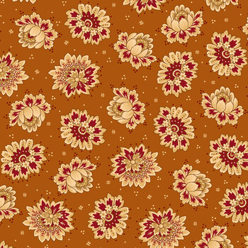Quiet Grace 920-30 Orange by Kim Diehl for Henry Glass Fabrics
