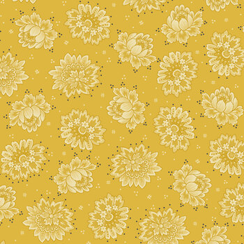 Quiet Grace 920-44 Yellow by Kim Diehl for Henry Glass Fabrics