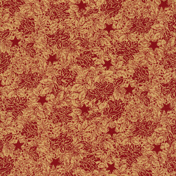 Quiet Grace 932-88 Red by Kim Diehl for Henry Glass Fabrics