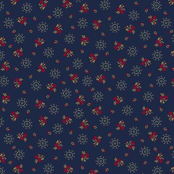 Friday Harbor 3179-77 Navy by Janet Rae Nesbitt for Henry Glass Fabrics
