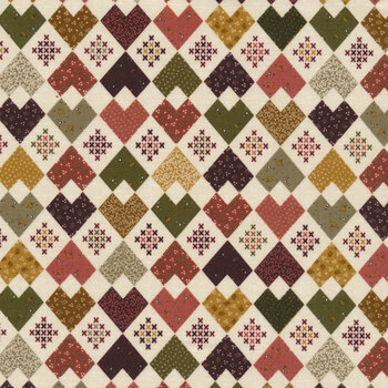 Home Sweet Home 3165-33 Cream by Debbie Busby for Henry Glass Fabrics