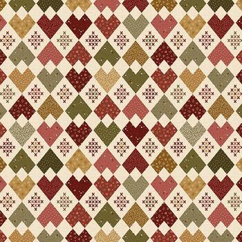 Home Sweet Home 3165-33 Cream by Debbie Busby for Henry Glass Fabrics