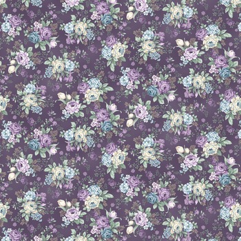 Twilight Garden Flannel 3191F-55 Purple by Mary Jane Carey for Henry Glass Fabrics