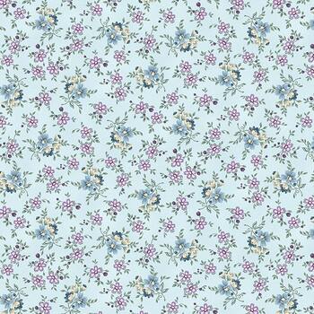 Twilight Garden Flannel 3192F-17 Lt Blue by Mary Jane Carey for Henry Glass Fabrics
