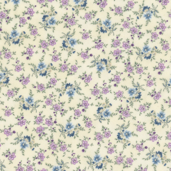 Twilight Garden Flannel 3192F-44 Cream by Mary Jane Carey for Henry Glass Fabrics