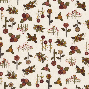 Home Sweet Home 3167-33 Cream by Debbie Busby for Henry Glass Fabrics