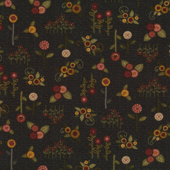 Home Sweet Home 3167-99 Black by Debbie Busby for Henry Glass Fabrics