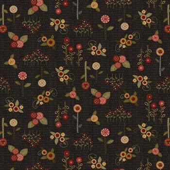 Home Sweet Home 3167-99 Black by Debbie Busby for Henry Glass Fabrics