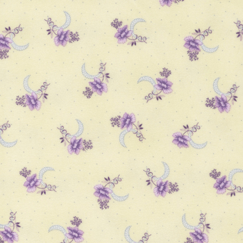Twilight Garden Flannel 3194F-44 Cream by Mary Jane Carey for Henry Glass Fabrics
