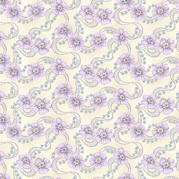 Twilight Garden Flannel 3195F-44 Cream by Mary Jane Carey for Henry Glass Fabrics