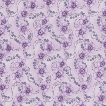 Twilight Garden Flannel 3195F-55 Lilac by Mary Jane Carey for Henry Glass Fabrics