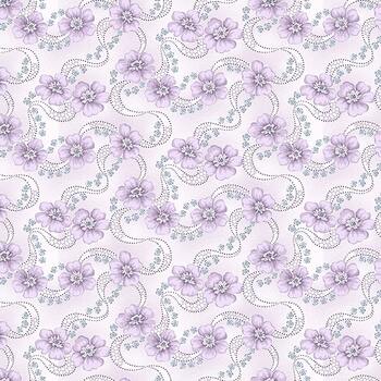 Twilight Garden Flannel 3195F-55 Lilac by Mary Jane Carey for Henry Glass Fabrics