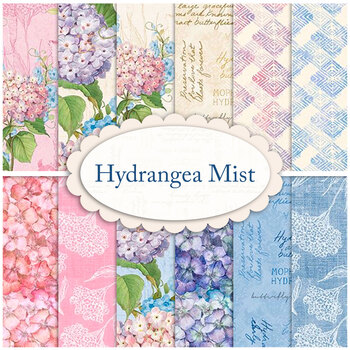 Hydrangea Mist  12 FQ Set by Susan Winget for Wilmington Prints