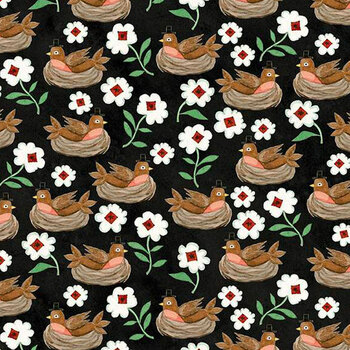 Hop Hop Hooray C14273-Black by Teresa Kogut for Riley Blake Designs