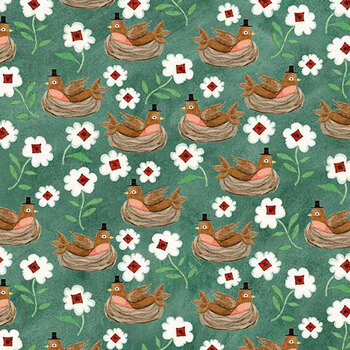 Hop Hop Hooray C14273-Teal by Teresa Kogut for Riley Blake Designs
