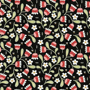 Hop Hop Hooray C14274-Black by Teresa Kogut for Riley Blake Designs