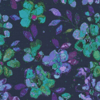 Night Riviera 0596-1010 Florals by Nancy Rink for Marcus Fabrics REM