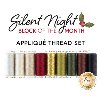  Silent Night Quilt - 9pc Appliqué Thread Set