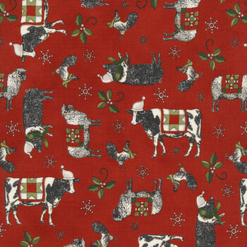 Homegrown Holidays 19941-13 Winter Red by Deb Strain for Moda Fabrics REM