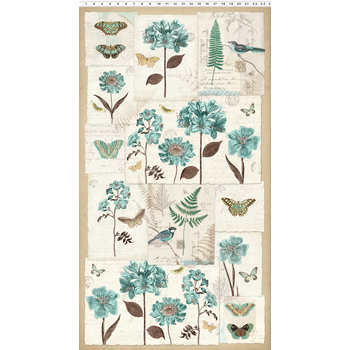 En Bleu 4029-55 Panel by Katie Pertiet for Clothworks