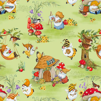 Buzzin' With My Gnome-iezz 39837-753 by Susan Winget for Wilmington Prints