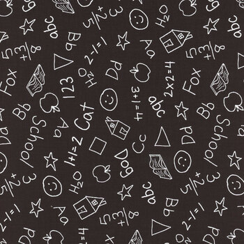 A Day At School 7181-99 Black by Lilac Bee Designs for Studio E Fabrics