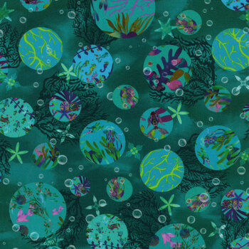 Oceanica 22408-213 Teal from Robert Kaufman Fabrics