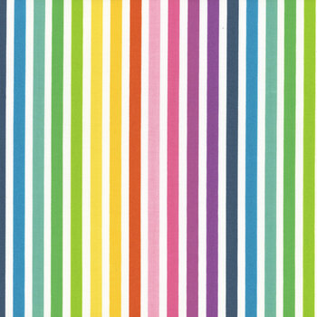 Make C13421-Rainbow Stripe White by Riley Blake Designs
