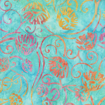 Graceful - Artisan Batiks 22482-81 Turquoise from Robert Kaufman Fabrics