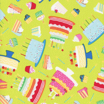 This Calls for Cake 1182-66 Green from Henry Glass Fabrics