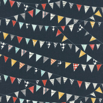 Vintage 55652-13 Bunting Navy by Sweetwater for Moda Fabrics REM