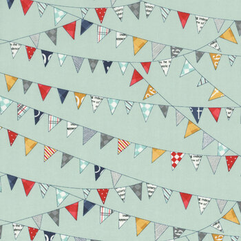 Vintage 55652-15 Bunting Aqua by Sweetwater for Moda Fabrics