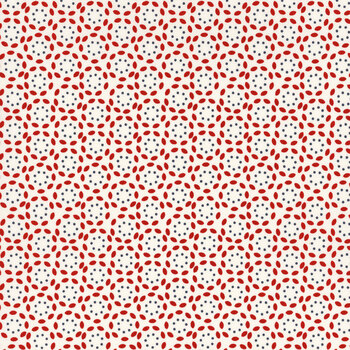 Vintage 55655-11 Petals Cream Red by Sweetwater for Moda Fabrics